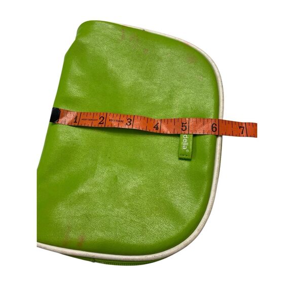 Modella Lime Green Cosmetic Travel Zip Bag Pink Lining Makeup Case Kits Beauty - Picture 7 of 9